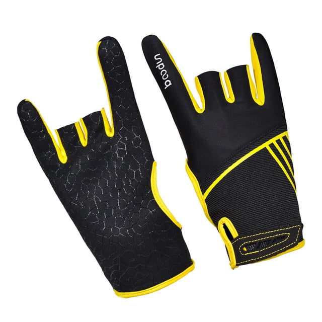 Professional Bowling Glove Breathable Bowling Equipment Yellow
