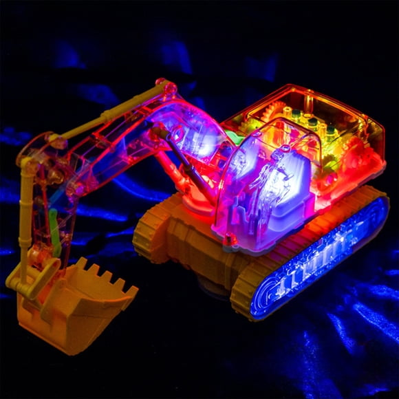 CEHVOM Boys Toys Cars Toys,Toys Cars for Boys,Remote Control Car Toy,Children's Universal Transparent Gear Mining Toy Car Music Lighting Engineering Vehicle Simulation Model Holiday Gift