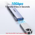 thumbnail image 3 of BENFEI 4-Port USB Hub: 1x 10Gbps USB 3.2 + 3x USB 2.0- for Mouse, Keyboard, Flash Drive, Printer - Compatible with Laptop, PC, Xbox, PS5, 3 of 7