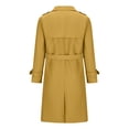 thumbnail image 4 of Soki Women's Long Double-Breasted Trench Coat Fall Winter Jacket with Belt, 4 of 5