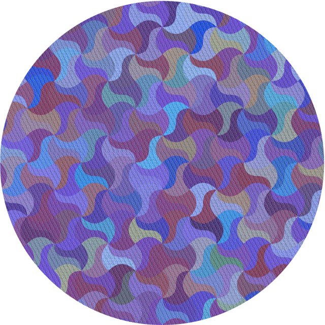 Ahgly Company Tapis d'Intérieur Lavable en Machine Carré Bleu Transitionnel, 3 Pieds Carré