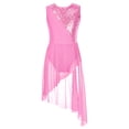 thumbnail image 4 of XUNZOO Robe de Danse Lyrique pour Filles Costume de Danse Ballet Jazz Latin Performance Camisole à Sequins Rose 12, 4 of 6