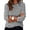 Grey, variant on Moxiu Womens Classic Black White Striped Long Sleeve Shirt Crew Neck Tops Casual Loose Fit Basic T Shirt for Women Fall Pullover 2025 95%Polyester,5%Spandex
