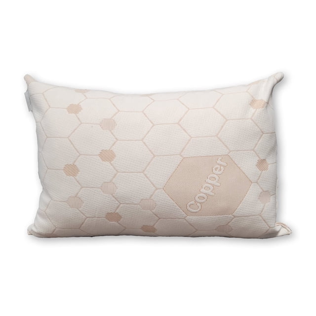 COTTON HOUSE Copper Infused Pillow - Hypoallergenic - King Size - Made in Canada - Machine Washable