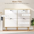 thumbnail image 4 of HOMCOM Armoire à Chaussures Étroite, Armoire de Rangement pour Chaussures à 4 Tiroirs Basculants, Blanc, 4 of 10
