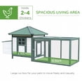 thumbnail image 4 of PawHut 77" Chicken Coop Hen House Rabbit Hutch Poultry Cage Pen Outdoor Backyard with Nesting Box Run Green, 4 of 10