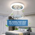 thumbnail image 4 of Ceiling Fans with Lights and Remote Clearance,360 °Moving Modern Ceiling Fans with Lights and Remote,Dimmable Low Profile Ceiling Fan,Flush Mount Bladeless Ceiling Fan for Bedroom Home Restaurant, 4 of 7