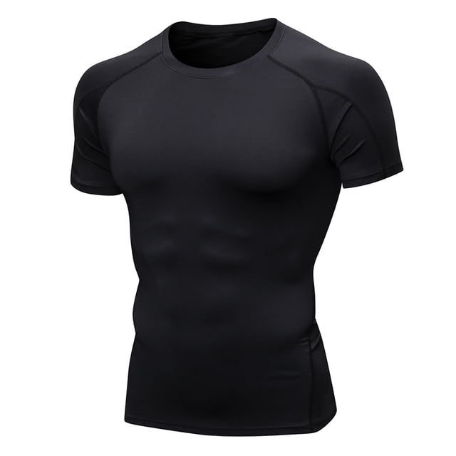 Yuyuzo Mens T-Shirts Short Sleeve Workout Gym Quick Drying Sports Base Layer Athletic Compression Shirts