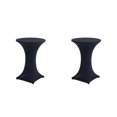 thumbnail image 1 of ZheElen Easy Care Stretch Round Tablecloth Versatile And Environmentally Friendly black 2Set, 1 of 6