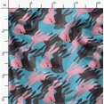 thumbnail image 2 of Soimoi Blue Silk Fabric Bunny Rabbit Animal Print Fabric by the Yard 42 Inch Wide, 2 of 6