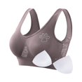 thumbnail image 2 of Women's Rhinestone Sports Bra - Hollow Back Design w/ Wide Strap Support | Anti-Sagging Wireless Bra for Workouts & Mature Figures, 2 of 3