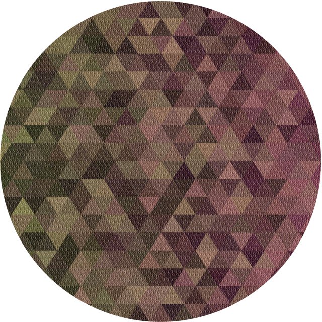 Ahgly Company Tapis d'Intérieur Ronds Transitionnels Bruns Lavables à la Machine, 6 Pieds Rond