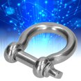 thumbnail image 3 of Wchiuoe Bow Shackle,Screw Pin Anchor Shackle Bow Shape 304 Stainless Steel Chain Wire Rope Connector Lifting Tool,Bow Shape Load Clamp, 3 of 8