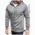 thumbnail image 4 of 2025 Men's Fleece Jackets & Coats Winter Splice Tops Sleeve Men's Jackets for Fall and Winter Blouse Men's with Zip Light Jacket for Men Cap Long Sweater Men's Raffle Jacket, 4 of 8