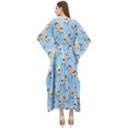 thumbnail image 1 of Bimba Robe Kimono Kaftan Bleue pour Femme Été Soirée à Imprimé Floral Maxi-24, 1 of 4