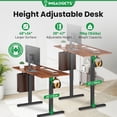 thumbnail image 2 of IMGadgets Standing Electric Adjustable Desk | 40'' x 24'' Large Workspace with 2 hooks | Ergonomic Sit-Stand Desk | Scratch-Resistant & Waterproof  | Height Adjustable Desk for Work and Home, 2 of 9