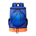 thumbnail image 3 of Rongfmy Sac à Dos de Basketball Sac de Rangement de Basketball Sac de Gym pour Randonnée Cyclisme de Rue Bleu Orange m Enfants, 3 of 9