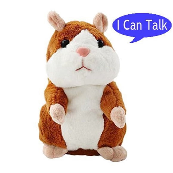 CHUANK Plush Interactive Toys PRO Talking Hamster Repeats What You Say Electronic Pet Chatimals Mouse Buddy for Boy and Girl 5.7 x 3 inches(brown)