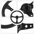 thumbnail image 4 of 14-inch Universal Racing Steering Wheel, PVC Aluminum Racing Steering Wheel Drifting Steering Wheel, Sports Steering Wheel for 6-hole Hub Adapter, 4 of 7