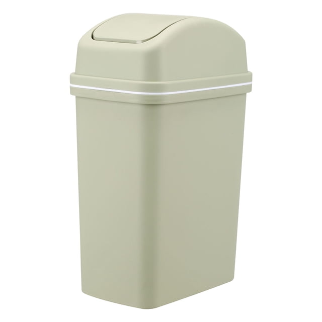 Aidoshy Trash Can,Household Garbage Cans Living Room Kitchen Seam Thickened Shaking Lid Press Large Capacity Plastic Cream Wind With Lid Garbage Cans