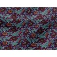 thumbnail image 4 of oneOone Viscose Jersey Fabric Leaves & Floral Block Print Fabric BTY 60 Inch Wide, 4 of 5