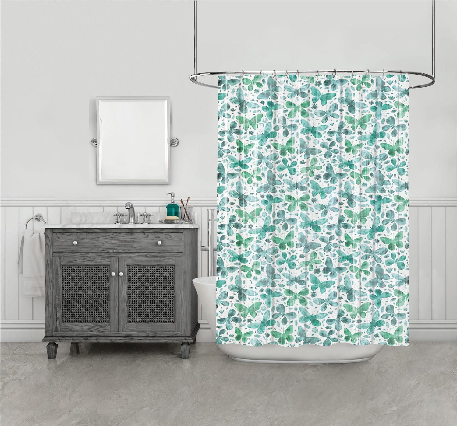 Mainstays PEVA Elva Shower Curtain