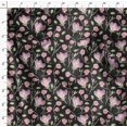 thumbnail image 4 of Soimoi Gray Rayon Fabric Leaves & Magnolia Floral Decor Fabric Printed Yard 42 Inch Wide, 4 of 5