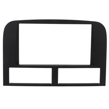 Dash Mounting Fascia Kit, Black Double Din Plug and Play Navigation Frame ABS Plastic Seamless Interior Stereo  Bezel  for Auto Decoration