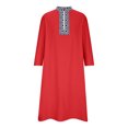 thumbnail image 3 of CEHVOM Ensemble de Robes Musulmanes pour Hommes Robe Arabe Motif Broderie Manches Longues Col Montant Fermeture Éclair Robe Décontractée Vente, 3 of 5