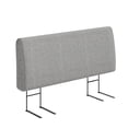 thumbnail image 1 of Pinmoco Tête de Lit Rembourrée Lit Double, Hauteur Réglable et Tête de Lit Ergonomique en Mousse, Tissu Gris, 1 of 7