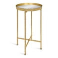 thumbnail image 1 of Kate and Laurel Celia Table d'Appoint Ronde en Métal Pliable 14x14x25,75 Or/miroir, 1 of 2