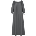 thumbnail image 3 of LSLJS Women Plus Size Daily Casual Open Shoulder Vintage Loose Boho Maxi Dress, 3 of 9