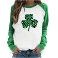 thumbnail image 1 of QIPOPIQ T-Shirts à Manches Longues à Col Rond pour Femmes T-Shirts de la Saint-Patrick Hauts T-Shirt Imprimé Shamrock T-Shirt Vert Chanceux T-Shirts de la Saint-Patrick Chandails pour Dames T-Shirts Imprimés Offres de Chemises des Fêtes, 1 of 6