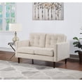 thumbnail image 2 of Grayburn Mid-Century 2-Cushion Loveseat in Cream Fabric, 2 of 9