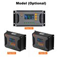 thumbnail image 2 of Riwcyla 30A Solar Power Controller PWM Battery Charging Controller ,48V Battery Solar Controller with BulkBoostFloat LCD Display /24V36V48V Auto Detection Dual 5V USB Output Controller, 2 of 6