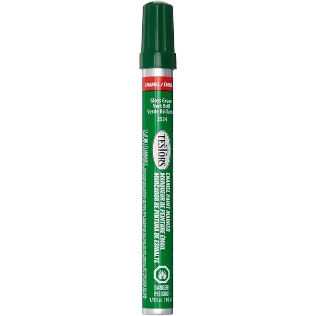 Testors 2524C 1/3 oz Green Gloss Enamel Paint Pen Marker
