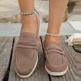 thumbnail image 2 of Xfvqtps Mocassins Décontractés pour Femmes à Enfiler Chaussures Plates Confortables Automne Respirantes Bout Rond Mocassins avec Semelle Intérieure Coussinée Chaussures de Marche Légères Kaki, 2 of 9