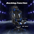 thumbnail image 4 of Goplus Massage Gaming Chair Reclining Swivel Racing Office Chair w/Lumbar Support Blue, 4 of 10