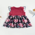 thumbnail image 4 of Girls Spring A-line Dress  Sleeveless Bow Front Floral Print Dress, 4 of 9