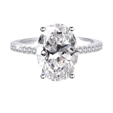 TopLLC Bague de Fiançailles Coupe Ovale Classique