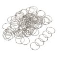thumbnail image 1 of Unique Bargains 1.38' Dia. Detachable Binder Rings Index Snap Metal Clips, Silver Tone 100 Pack, 1 of 5