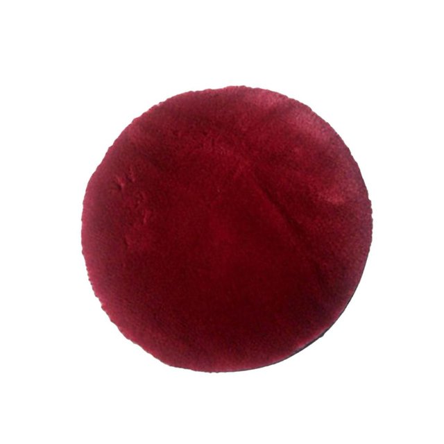 Coussins de Siège Ronds Antidérapants avec Boucle Rouge Vin - 35 cm (14 Pouces)