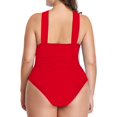 thumbnail image 3 of Maillots de Bain pour Femmes une Pièce Contrôle du Ventre Croisé devant Dos Nu Maillot de Bain, 3 of 5