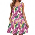 thumbnail image 4 of Ovzne Robes pour Femmes Robe Femme Femme Décontractée Ample Été Robe Imprimée Sans Manches Col en V Ensemble Haut/chemise Grande Taille Robe Maxi Imprimée Liquidation, 4 of 6