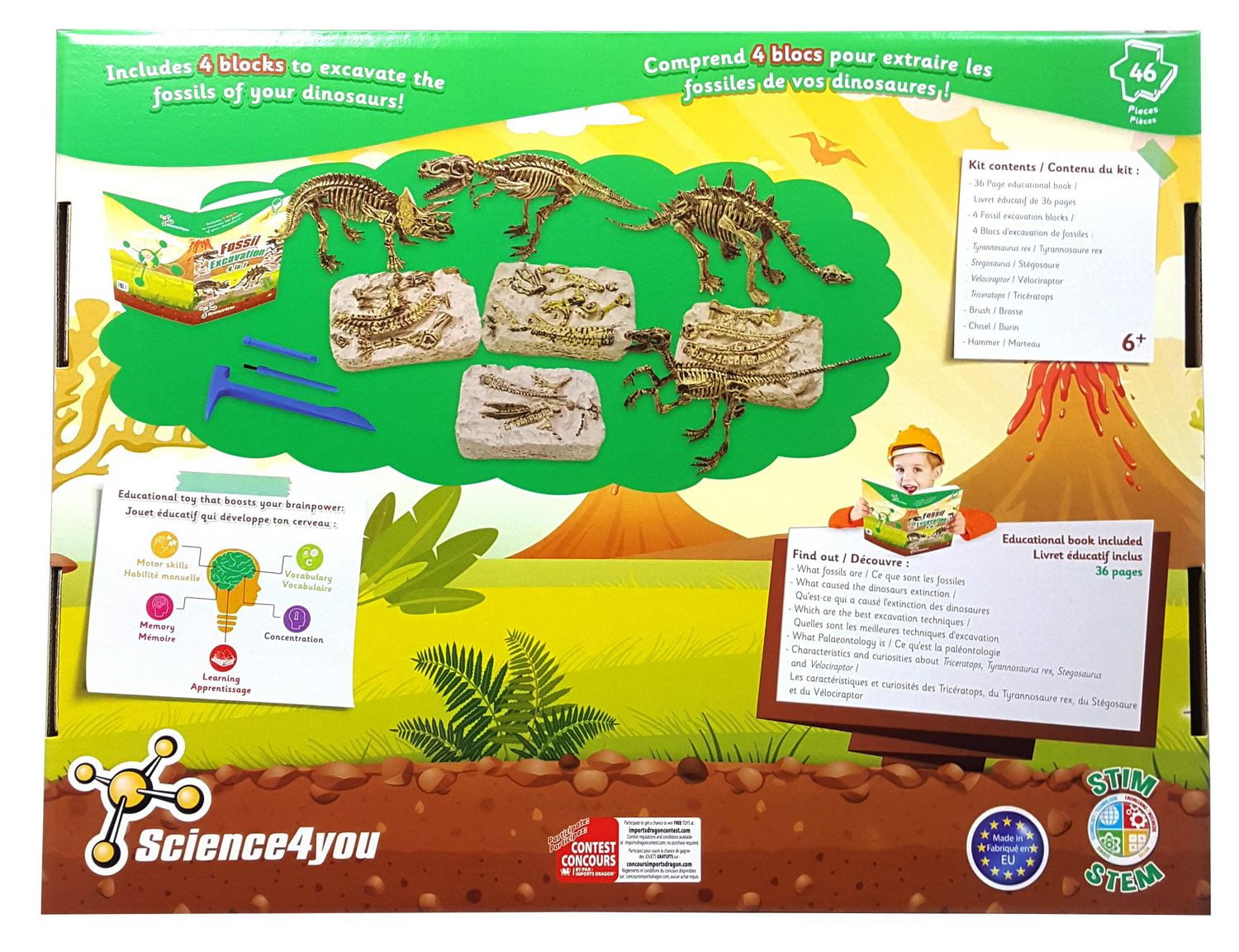 Science4you - Fossil Excavation 4 in 1