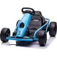 thumbnail image 1 of VOLTZ TOYS 24V Electric Drift Go Kart for Kids, Outdoor Racer Ride On Car with Dual Motors, Safety Belt, 8 MPH Max Speed, Blue, 1 of 6