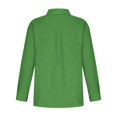 thumbnail image 4 of Womens Cotton Button Down Shirt Casual Long Sleeve Loose Fit Collared Linen Work Blouse Tops with Pocket, 4 of 8