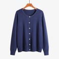 thumbnail image 3 of Cameland Cardigan Veste Chandail Uni à Col Rond pour Femmes Chandail à Col Rond, 3 of 9