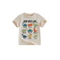 thumbnail image 1 of Argulvti T-Shirt d'Été pour Petits Garçons, Manches Courtes à la Mode, Col Rond, Imprimé de Lettres Dinosaure, 1 of 7