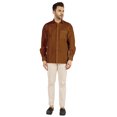 thumbnail image 2 of Bestman Solid Formal Button Down Shirt For Men Long Sleeve With Patch Pocket Business Wear, 2 of 7